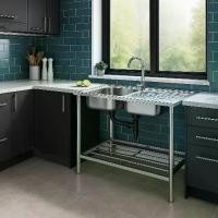 ราคา อ่างล้างจาน ซิงค์ล้างจาน 1 หลุมและ 2 หลุม สแตนเลสคุณภาพสูง ไม่เป็นสนิม มีชั้นวางของและที่แขวนผ้าเช็ดมือ สำหรับห้องครัว คอนโด และบ้านพัก (1731884393477604765)