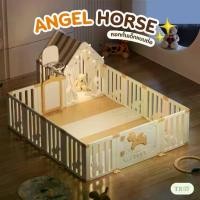 ราคา คอกกั้นเด็ก คอกกั้น ANGEL HORSE คอกแบบต่อ คอกกั้นเกาหลี คอกกั้นมีของเล่น มีแป้นบาสลูกบาส รุ่น บ้าน (1731724933759534705)