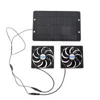 ราคา ชุดพัดลมระบายความร้อนแสงอาทิตย์ 10W 12V 1 แผงโซลาร์เซลล์และ 2 พัดลม เหมาะสำหรับโรงเรือน ไก่และเป็ด บ้าน�นสัตว์เลี้ยง ติดตั้งง่าย การระบายอากาศกลางแจ้ง สายเคเบิล 90 ซม. (1732029265043228492)