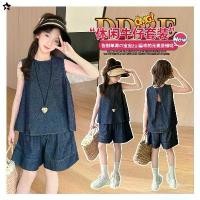 ราคา ชุดเด็กผู้หญิง, ชุดฤดูร้อน, ขายส่ง, ใหม่ในปี 2025, ชุดกางเกงขาสั้นแขนกุดเดนิมเด็กโต, สไตล์เกาหลี, อินเทรนด์, ข้ามพรมแดน ชุด นัก ศึกษา ม นเรศวร ชุด พละ bloomer ชุด พละ มอเ (1731780767433066099)