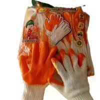 ราคา ช้าง ถุงมือผ้าฝ้ายเคลือบยางพารา สีส้มขาว 12 คู่ สำหรับงานช่าง เกษตร และทำสวน ป้องกันบาด กันลื่น และกันของมีคม ราคาประหยัด คุณภาพดี (1731354276383262106)
