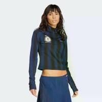 ราคา adidas ไลฟ์สไตล์ เสื้อแขนยาวลายกราฟิกฟุตบอลคอปกแต่งซิปครึ่งตัว ผู้หญิง สีน้ำเงิน JW5176 (1731301927187547923)