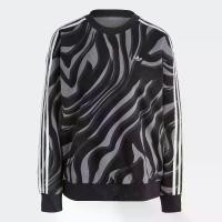 ราคา adidas ไลฟ์สไตล์ เสื้อกันหนาวพิมพ์ลายหนังสัตว์แนวแอบสแตรกทั้งตัว ผู้หญิง สีดำ IJ8188 (1731323501234980627)