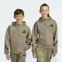 ราคา adidas Lifestyle adidas Z.N.E. Full-Zip Hooded Track Jacket Unisex Brown JF8955 (1731701182873110291)