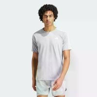 ราคา adidas วิ่ง เสื้อยืด Own the Run 3-Stripes ผู้ชาย สีเทา IQ3836 (1731943476290358035)