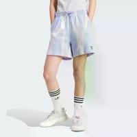 ราคา adidas ไลฟ์สไตล์ กางเกงวอร์มขาสั้นพิมพ์ลายย้อมทั้งตัว ผู้หญิง สีม่วง IS2491 (1731333817897749267)