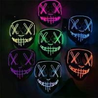 ราคา หน้ากากมีไฟ LED สินค้าพร้อมส่งในไทย!!! หน้ากากแฟนซีมีไฟ ตกแต่งฮาโลวีน พร็อพตกแต่งฮาโลวีน หน้ากากHalloweenฮาโลวีน ปาร์ตี้ หมวกวันเกิด Christmas birthday (1731694119533710180)