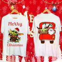 ราคา 【แฟชั่นใหม่】Star Wars The Mandalorian Christmas เสื้อยืดเด็ก Merry & Cute (1729794505183365637)