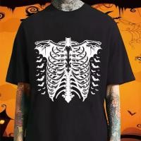 ราคา เสื้อ HALLOWEEN ฮาโลวีน ลาย โครงกระดูก โครงกระดูก ฟักทอง ลวดลาย ผ้านิ่มใส่สบาย cotton (1731042198312684328)