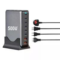 ราคา ที่ชาร์จโทรศัพท์ USB Type-C GaN, 500W, สำหรับ iPhone, สำหรับ Samsung, สำหรับ Huawei, สำหรับ Xiaomi, การชาร์จอย่างรวดเร็ว PD, สถานีไฟฟ้าคอมพิวเตอร์ตั้งโต๊ะ, เหมาะสำหรับแล็ปท็อปและแท็บเล็ต (173119081679