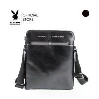 ราคา Playboy รุ่นLegacy Messenger Bag กระเป๋าสะพายข้างผู้ชาย รหัส ST-B253PBM322-BK ดีไซน์ทรงแมสเซนเจอร์สไตล์คลาสสิคหนังเรียบ โลโก้อักษร Playboy สี Jet Black (1732133894245876879)