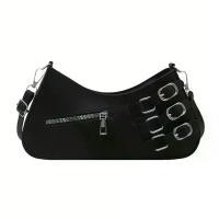 ราคา กระเป๋าสะพายข้าง PU สำหรับผู้หญิง น้ำหนักเบา อินเทรนด์ มีหัวเข็มขัด เหมาะสำหรับใต้วงแขนและไหล่ กระเป๋าถือ เหมาะสำหรับวันหยุด วันหยุด และ ท่องเที่ยว ช้อปปิ้ง shoulder bag hobo bag bottega veneta (17316