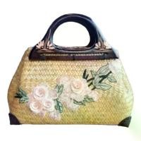 ราคา แนะนำ แนะนำ กระจูดสาน หูไม้ บุผ้า+ซิป +2ช่องเหรียญ ดอกไม้ปัก ขนาด 12×8 นิ้ว Size M :รหัส mint nature bag-MKJ+DGTikTok (1731919290555204679)