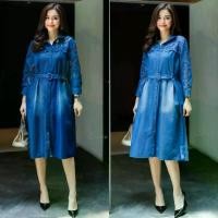 ราคา Maxiเดรส+Beltผ้ายีนส์เกรดพรีเมี่ยม เนื้อผ้ามีความนุ่ม ใส่สบาย ชุดยีนส์งานฟอกสวยๆ ดีเทลแต่งด้วยผ้าลูกไม้เนื้อหนา ช่วงอกมีแต่งกระเป๋า เดรสมีกระเป๋า2ข้าง มาพร้อมกับเข็มขัด แยกชิ้น จ (1730428983640492394)