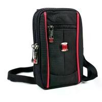 ราคา Wilsane Chinatown Leather Men's Bag Black Big Belt Big Mobile DAKAR 3 Zip (1732165769089419068)