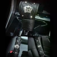 ราคา Car Seat Belt Cover Leather Seat Belt Shoulder Pad Rhinestones Diamond Shifter Hand Brake Covers Sets-in Seat Belts แนะนำ (1731411241152775998)