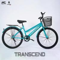 ราคา จักรยานแม่บ้าน จักรยานอเนกประสงค์ ขนาดวงล้อ 24 นิ้ว รุ่น TRANSEND ขี่ได้ทุกเพศ ทุกวัย มีตะกร้าหน้า ตะแกรงซ้อนท้าย เสือภูเขา MOUNTAIN BIKE มีรับประกัน By Mcbike (1730929104583035355)