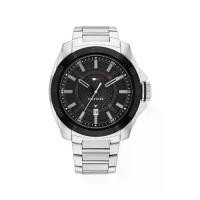 ราคา Tommy Hilfiger TH1792138 Silver Black Colour Men Watch 46 mm. (1731000582934989587)