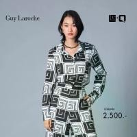 ราคา Guy Laroche Shirt Guy Laroche Black Logo เสื้อเชิ๊ตแขนยาว สีดำขาว GBBABL (1731036256481544496)