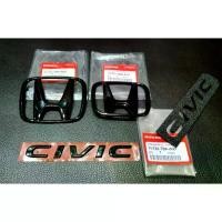 ราคา โลโก้ 3ชิ้น HONDA CIVIC FC FK 2015-2020 สีดำเงา (Black piano) CIVIC ปี 2015-2020 4ประตู Seden hatchback HONDA CIVIC FC FK (1731942706140054578)