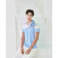 ราคา Lamiu-Polo Shirt with Akira Print-เสื้อโปโลตัดต่อลาย Akira Blue (1731001502360373287)