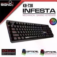 ราคา SIGNOคีบอร์ดเกมมิ่ง RGB SIGNO KB-738 Mechanical Keyboard Blue Switch / Red Switch (Infesta) (1729589345914555338)