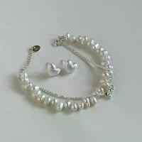 ราคา MWS [เงินแท้ S925] Puffy Pearl Bracelet & Earrings [FREE กระเป๋าเก็บเครื่องประดับ+ผ้าขัดเงิน] แนะนำ (1731838659658941978)