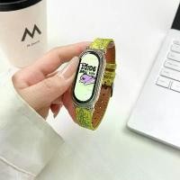 ราคา สายรัดสร้อยข้อมือ Mi, เหมาะสำหรับ Mi Bracelet 8, พิมพ์ใหม่, หัวเข็มขัด, ทำจากหนัง, สมาร์ทสปอร์ต, เข้ากันได้กับรุ่น 7nfc และ 8, เปลี่ยนสายนาฬิกาข้อมือ สีขาว สีดำ (1730714290963385124)