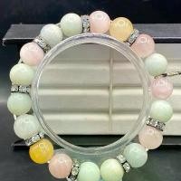 ราคา สร้อยข้อมือลูกปัดเบริลธรรมชาติ 10 มม. มอร์แกไนต์ beryl 10mm morganite Bracelet (1731827307938810121)