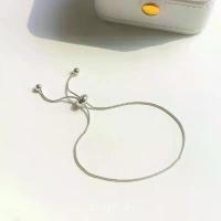 ราคา earika.earrings - simple stripe bracelet สร้อยข้อมือลายเรียบแบบรูดเงินแท้ ปรับขนาดได้ เหมาะสำหรับคนแพ้ง่าย ขายดีประจำเดือนนี้ (1731697002283829966)