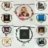 ราคา Bracelet | กำไลเชือกเทียน กำไลข้อมือเชือกถัก ออกแบบตามปกเพลง สร้อยข้อมือลูกปัด รูดปรับขนาดได้ (1732095687379617515)