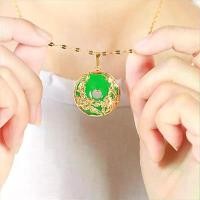 ราคา จี้ฟีนิกซ์แพนหลาน ดีไซน์สร้างสรรค์ วัสดุทองทรายไทย จี้ชไลอัน สีเขียวและสีทอง สร้อยคอมังกรและฟีนิกซ์ พร้อมหัวเข็มขัดหยกทอง van cleef arpels bracelet van cleef arpels bracelet (1732288375618964001)