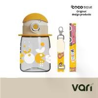 ราคา กระติกน้ำเด็กมีหลอด รุ่นลายการ์ตูน Coco cap สีเหลือง ขวดพลาสติกใส มีสายสะพาย ลวดลายน่ารัก (1731183807894685317)