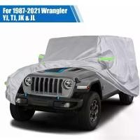 ราคา ผ้าคลุมรถสำหรับรถ Jeep Wrangler 2 ประตูโดย 4 ประตู กันลม กันฝุ่น ป้องกันรังสียูวี ผ้าคลุมออโต สำหรับรถ Jeep Wrangler JK, JL, YJ ปี 1987-2022 Car รถยนต์ กันสาด กันฝน (1730318302494624476)