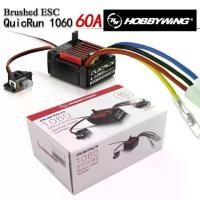 ราคา เวลาพิเศษ สปีดคอนโทรลกันน้ำ HobbyWing 1060 60A Brushed Electronic Speed Controller ESC For RC Car WaterproofTikTok (1732087887879308923)