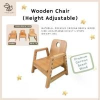 ราคา [จัดส่งทันที] Montessori Kid Wooden Chair (Height Adjustable) Premium German Beech Wood / เก้าอี้ไม้เด็ก พรีเมี่ยม ใช้ไม้นำเข้าจากยอรมัน ความสูงที่นั่งปรับระดับได้ (1731973211938784766)