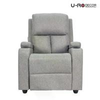 ราคา U-RO DECOR เก้าอี้/โซฟาพักผ่อน ปรับนอนได้ พร้อมที่วางขา รุ่น JUSTIN (จัสติน) สีเทาอ่อน Recliner chair/ Sofa (1730759312126609631)