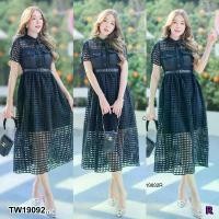 ราคา Garden Clothes ชุดเดรส MAXI เดรสยาวลูกไม้ตาข่าย พร้อมเข็มขัด .. สีดำ (1732225633013041855)