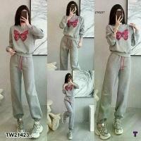 ราคา Garden Clothes ชุดเซ็ท SET 2 ชิ้น เสื้อวอร์มแขนยาว + กางเกงวอร์มขายาว .. สีเทา (1732218710485928639)