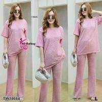 ราคา Garden Clothes ชุดเซ็ท SET #สาวอวบ 2 ชิ้น เสื้อยืด + กางเกงขายาว .. (1732225613559597759)