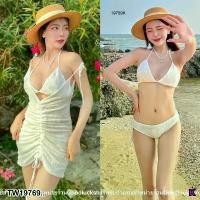 ราคา Garden Clothes ชุดเซ็ท SET 3 ชิ้น เดรสสายเดี่ยว + บรา + กางเกงใน .. สีขาว (1732218753720093375)