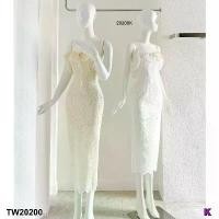 ราคา Garden Clothes ชุดเดรส เดรสยาวผ้าลูกไม้ฉลุ แต่งระบายอก .. สีครีม (1732225649970678463)