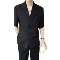 ราคา ชุดสูทกางเกงขาสั้นแขนสั้นฤดูร้อน สำหรับผู้ชาย ทรงหลวมเล็กน้อย สไตล์เกาหลี เสื้อเบลเซอร์แขนกลางและแขนสั้น แบรนด์อินเทรนด์ เหมาะสำหรับฤดูร้อน [COD] h m s snaps clothes (1731896925504177702)