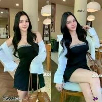 ราคา Garden Clothes ชุดเซ็ท SET 2 ชิ้น จั้มสูท เกาะอก ขาสั้น + เสื้อเชิ้ต .. สีดำ (1732218767673035455)