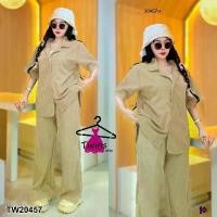 ราคา Garden Clothes ชุดเซ็ท SET เสื้อฮาวาย+กางเกงขายาว สีพื้น สีครีม (1732218713586633407)