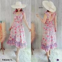 ราคา Garden Clothes ชุดเดรส เดรส ทรงหางปลา มีสม็อคใต้รอบอก .. สีชมพู (1732218726871894719)