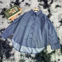 ราคา Garden Clothes เสื้อเชิ้ต & เบลาส์ เสื้อเชิ้ตยีนส์ น้องโบว์อก .. สีเข้ม (1732218726439488191)