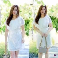 ราคา Garden Clothes ชุดเดรส DRESS #สาวอวบ เดรสลูกไม้ สีขาว (1732225633432603327)