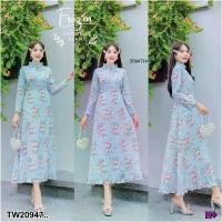 ราคา Garden Clothes ชุดเดรส MAXI DRESS แม็กซี่เดรสลายดอก .. สีฟ้า (1732218711363390143)