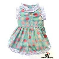 ราคา ♢Pet clothes -Doggydolly เสื้อผ้าแฟชั่น น้องหมาน้องแมว ชุดกระโปรง แขนกุด สีฟ้า ลายจุด Polkadot ขนาดไซส์ 1-9โล D889⊿ (1732141951253841150)